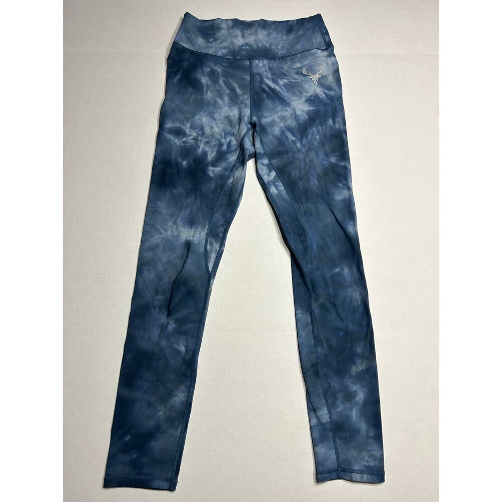 Bucked Up Women’s Medium Blue Tie Dye Leggings Activewear Yoga Pants